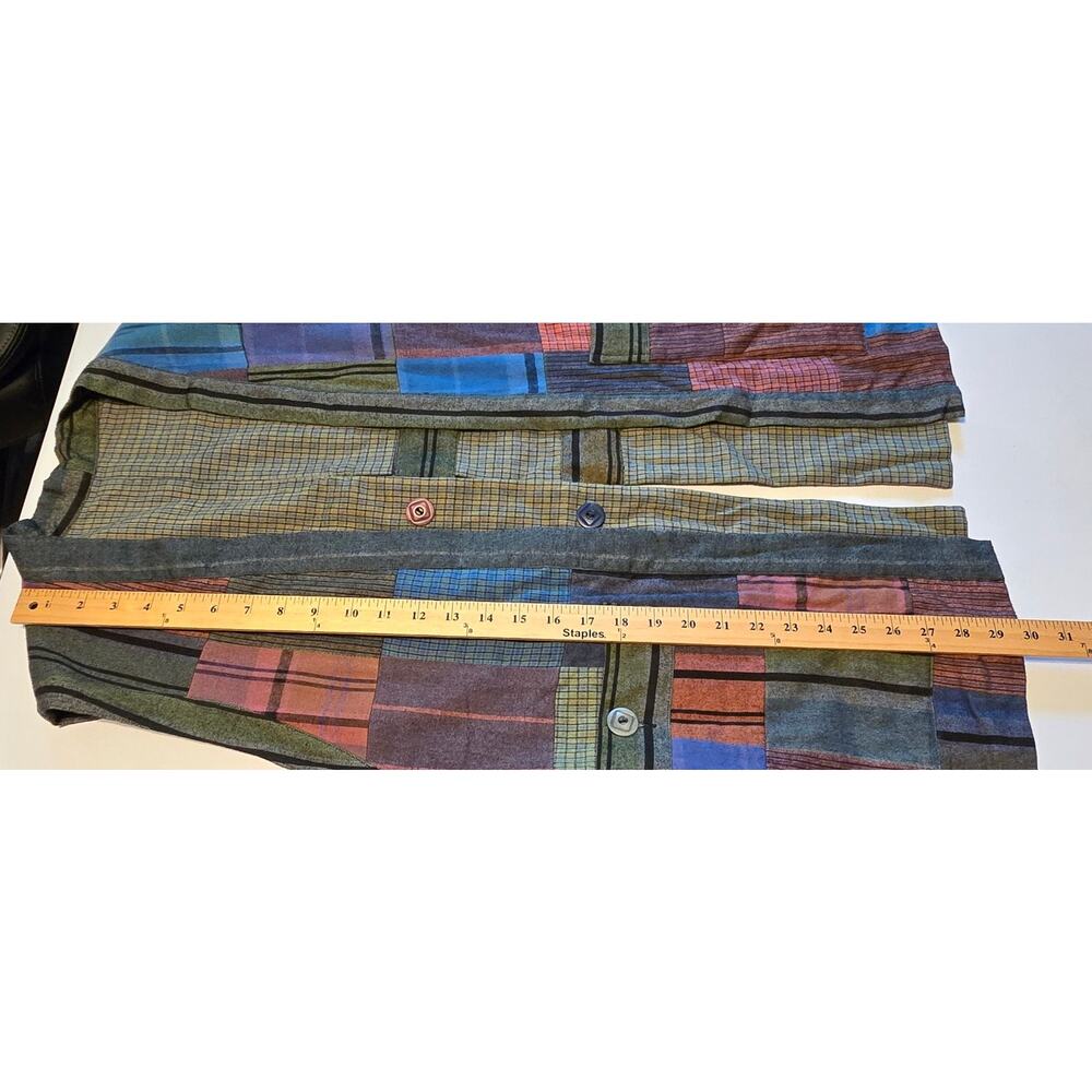 Vintage Winter Sun Vest Womens Medium Multicolor Patchwork Bohemian Lagenlook - Picture 7 of 7